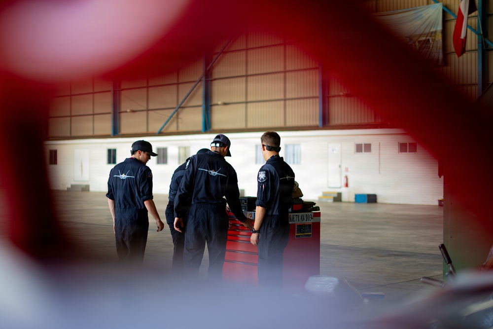 F-22 Raptor Aerial Demonstration Team performs at FIDAE 2024