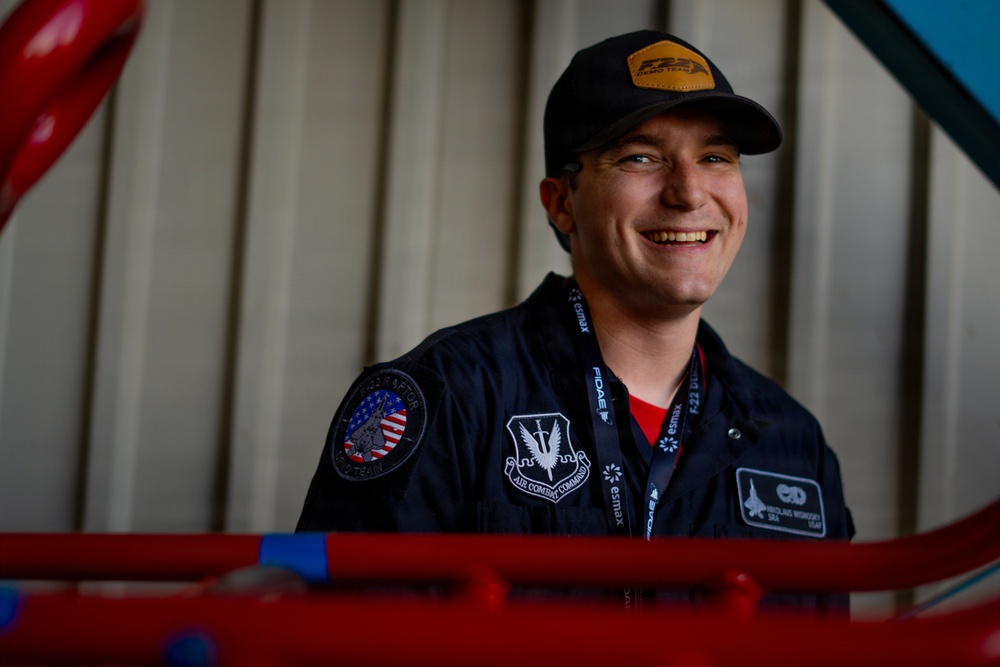 F-22 Raptor Aerial Demonstration Team performs at FIDAE 2024