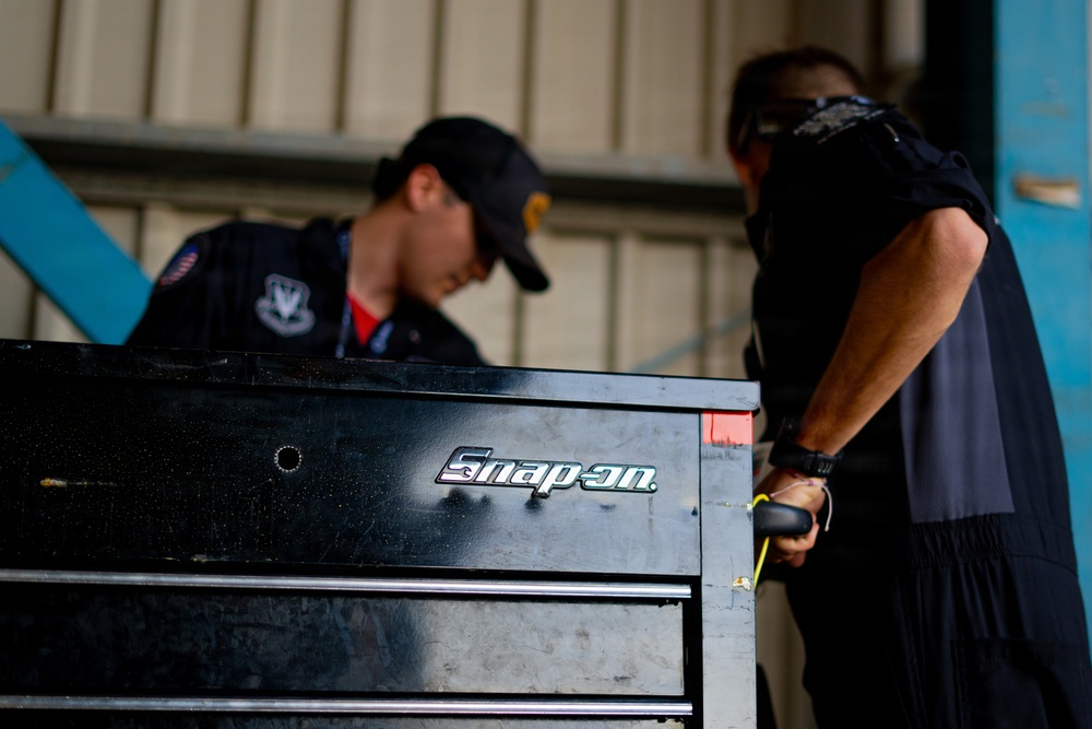 F-22 Raptor Aerial Demonstration Team performs at FIDAE 2024