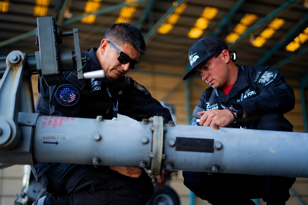 F-22 Raptor Aerial Demonstration Team performs at FIDAE 2024
