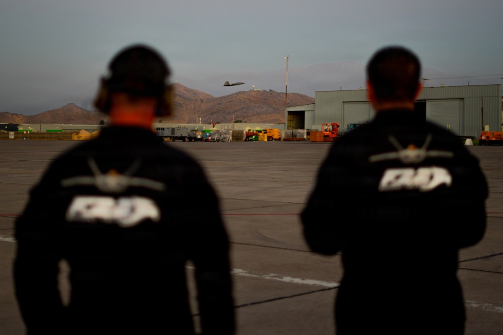 F-22 Raptor Aerial Demonstration Team performs at FIDAE 2024