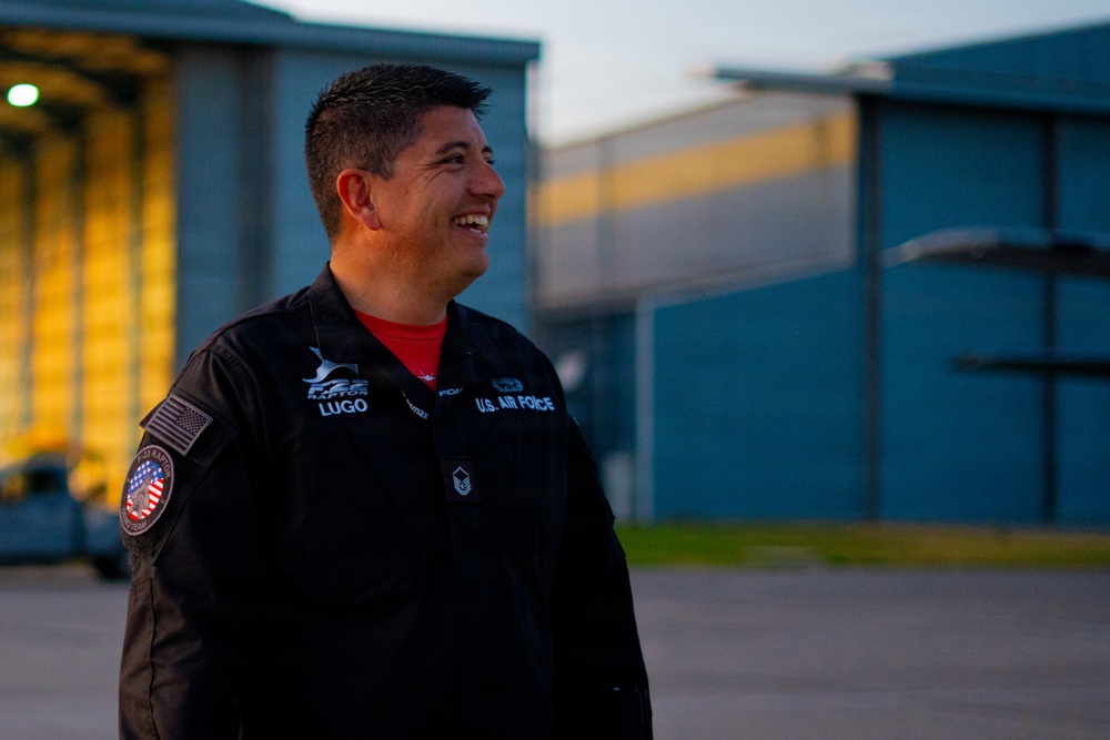 F-22 Raptor Aerial Demonstration Team performs at FIDAE 2024