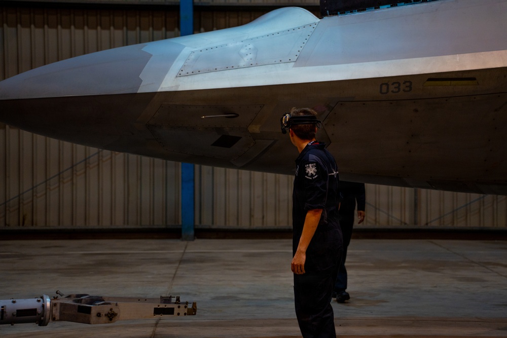 F-22 Raptor Aerial Demonstration Team performs at FIDAE 2024