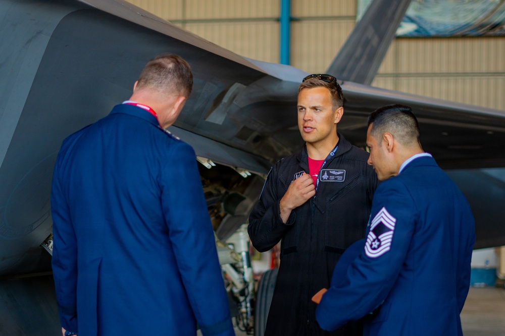 F-22 Raptor Aerial Demonstration Team performs at FIDAE 2024