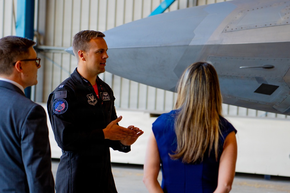 F-22 Raptor Aerial Demonstration Team performs at FIDAE 2024