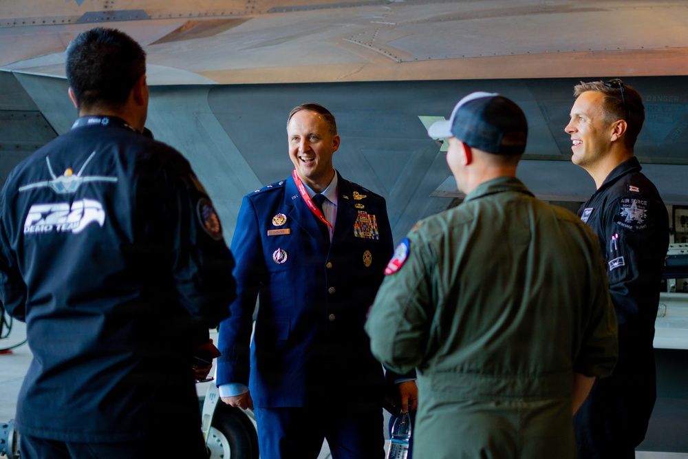 F-22 Raptor Aerial Demonstration Team performs at FIDAE 2024