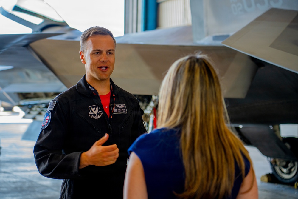 F-22 Raptor Aerial Demonstration Team performs at FIDAE 2024