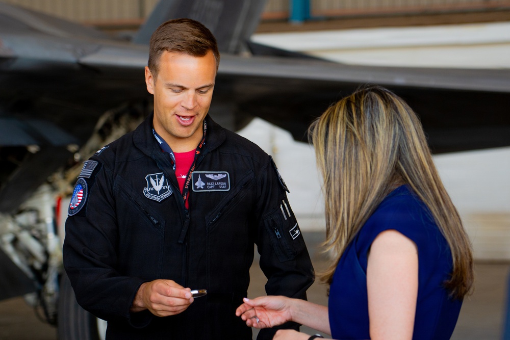 F-22 Raptor Aerial Demonstration Team performs at FIDAE 2024
