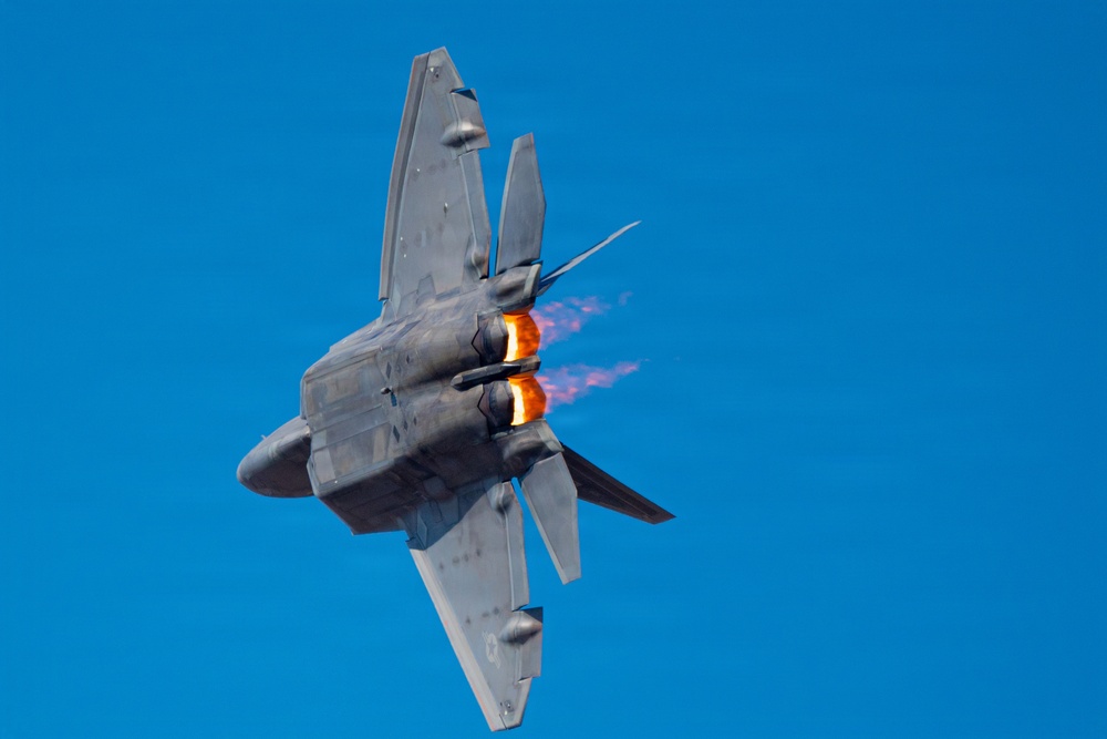 F-22 Raptor Aerial Demonstration Team performs at FIDAE 2024