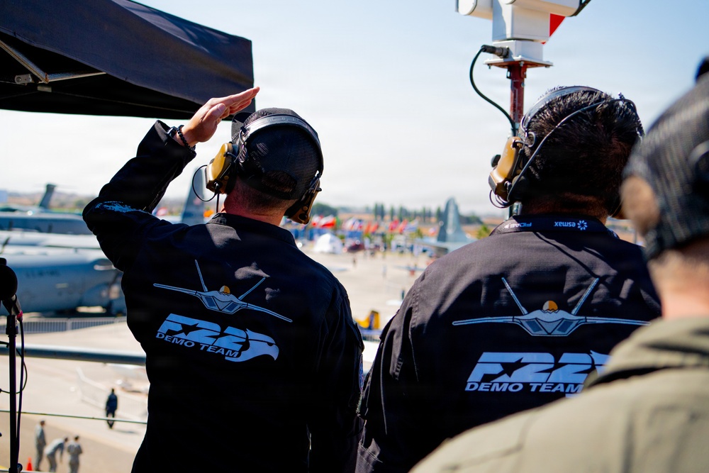 F-22 Raptor Aerial Demonstration Team performs at FIDAE 2024