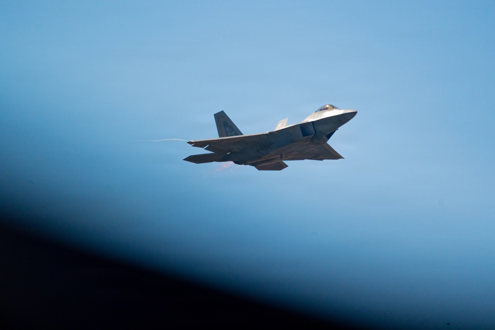 F-22 Raptor Aerial Demonstration Team performs at FIDAE 2024