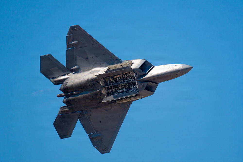 F-22 Raptor Aerial Demonstration Team performs at FIDAE 2024