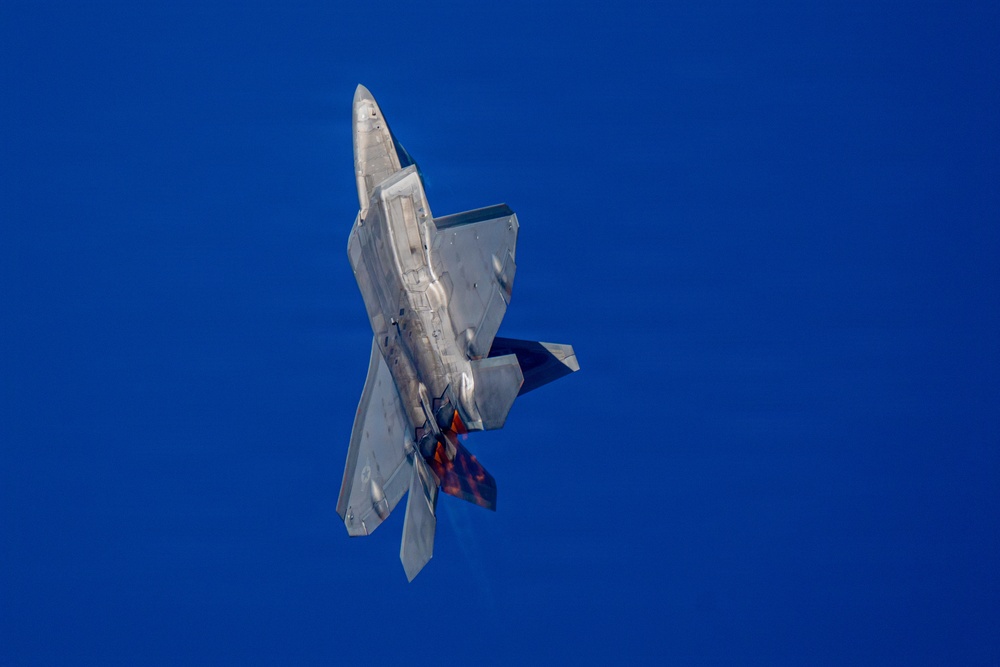 F-22 Raptor Aerial Demonstration Team performs at FIDAE 2024