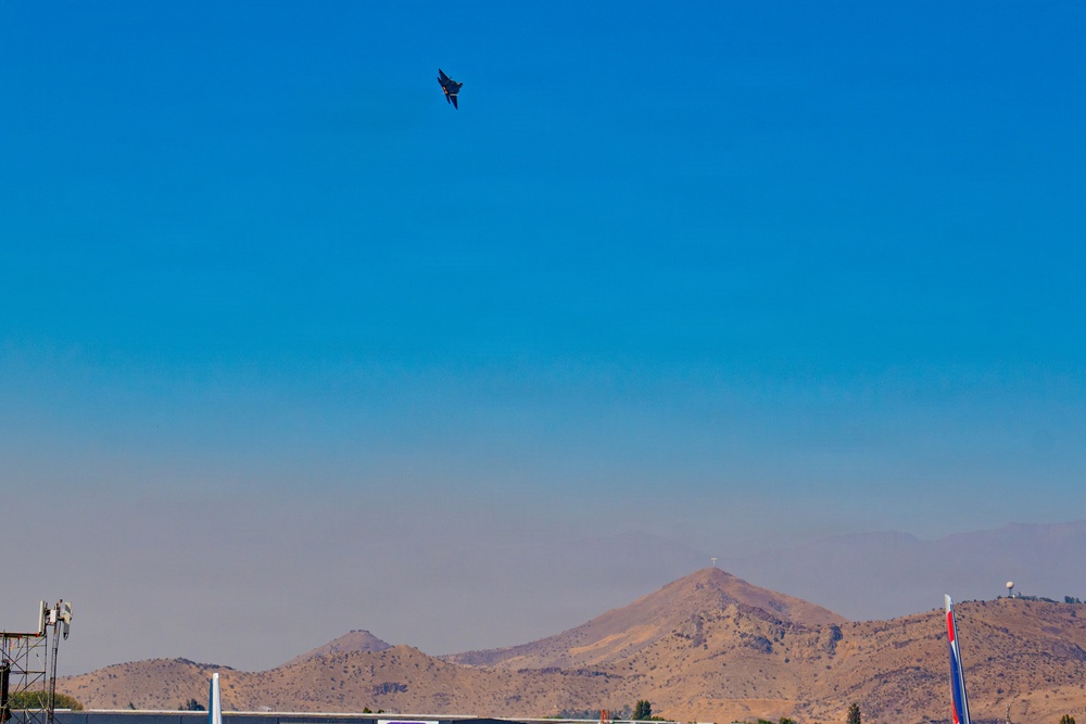F-22 Raptor Aerial Demonstration Team performs at FIDAE 2024