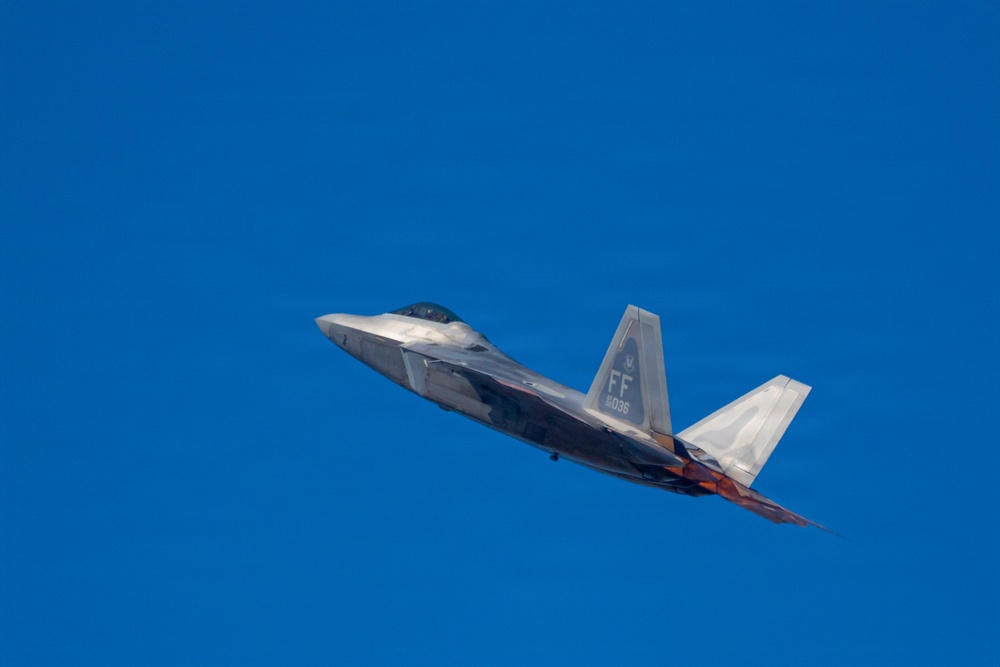 F-22 Raptor Aerial Demonstration Team performs at FIDAE 2024