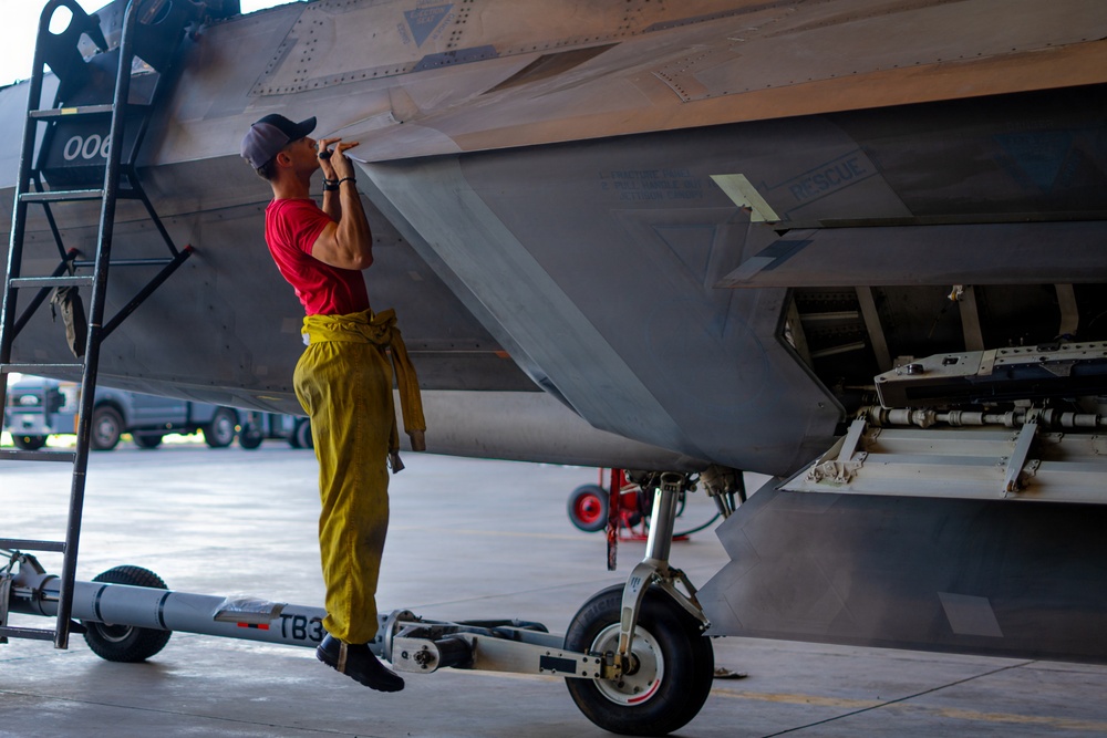 F-22 Raptor Aerial Demonstration Team performs at FIDAE 2024
