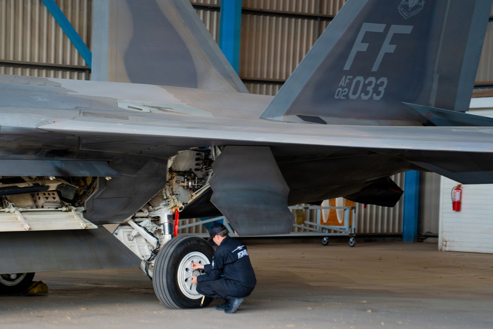 F-22 Raptor Aerial Demonstration Team performs at FIDAE 2024