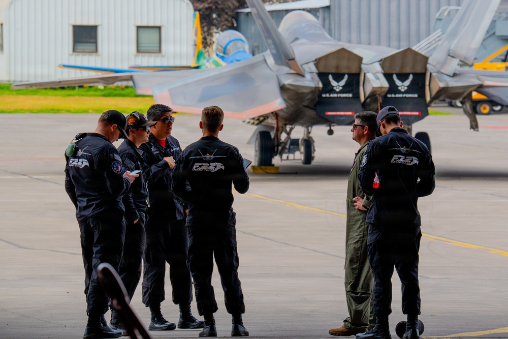 F-22 Raptor Aerial Demonstration Team performs at FIDAE 2024