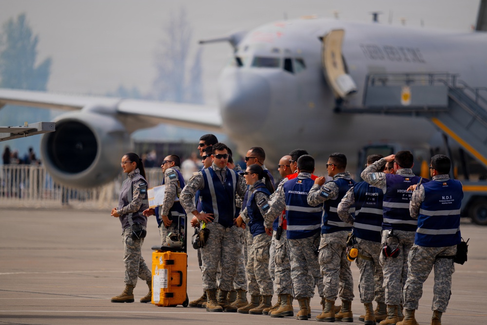 F-22 Raptor Aerial Demonstration Team performs at FIDAE 2024