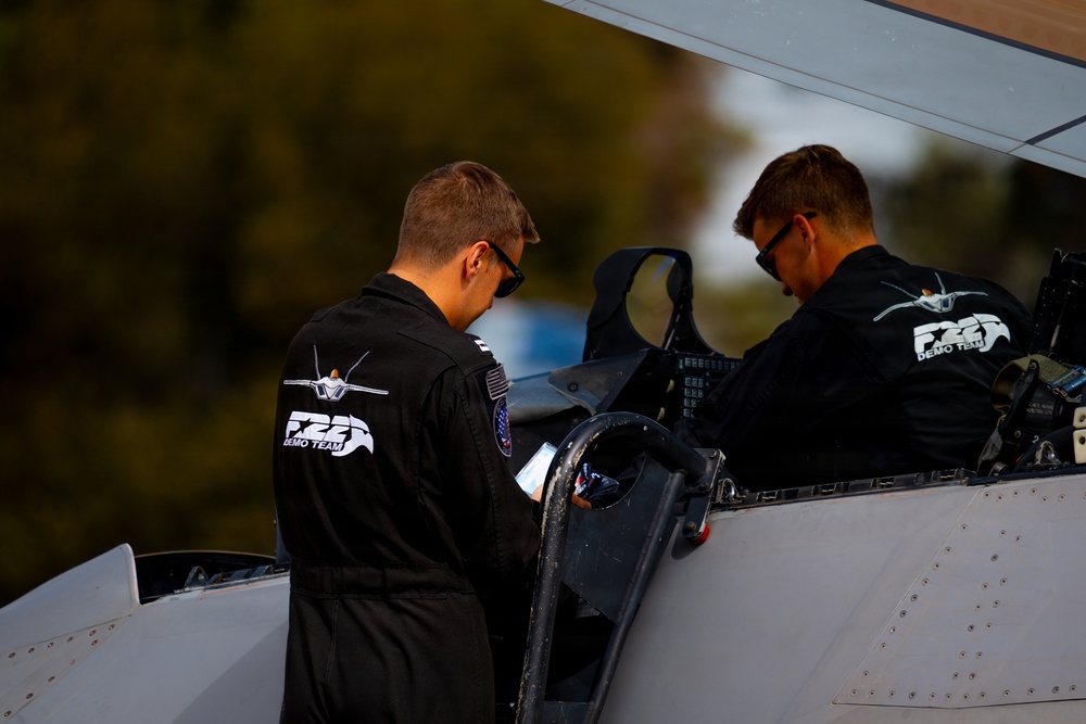 F-22 Raptor Aerial Demonstration Team performs at FIDAE 2024