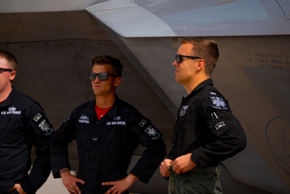 F-22 Raptor Aerial Demonstration Team performs at FIDAE 2024