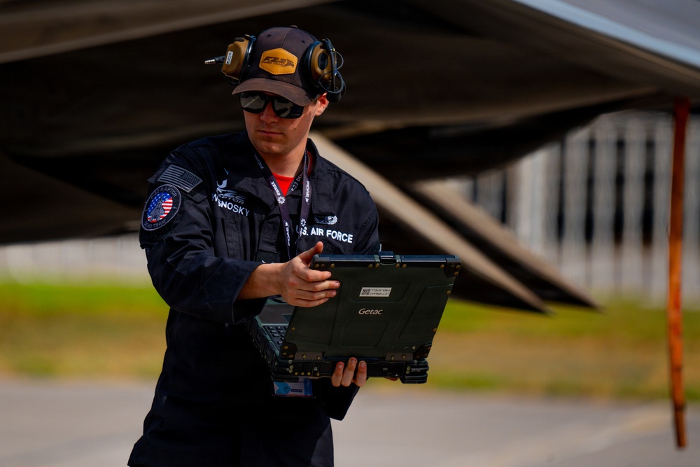 F-22 Raptor Aerial Demonstration Team performs at FIDAE 2024