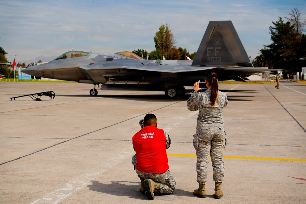 F-22 Raptor Aerial Demonstration Team performs at FIDAE 2024