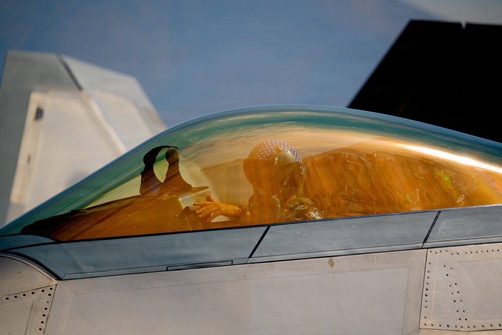 F-22 Raptor Aerial Demonstration Team performs at FIDAE 2024