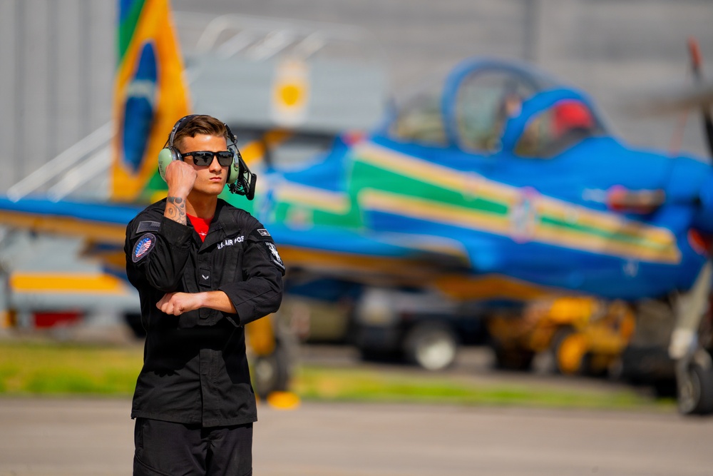 F-22 Raptor Aerial Demonstration Team performs at FIDAE 2024