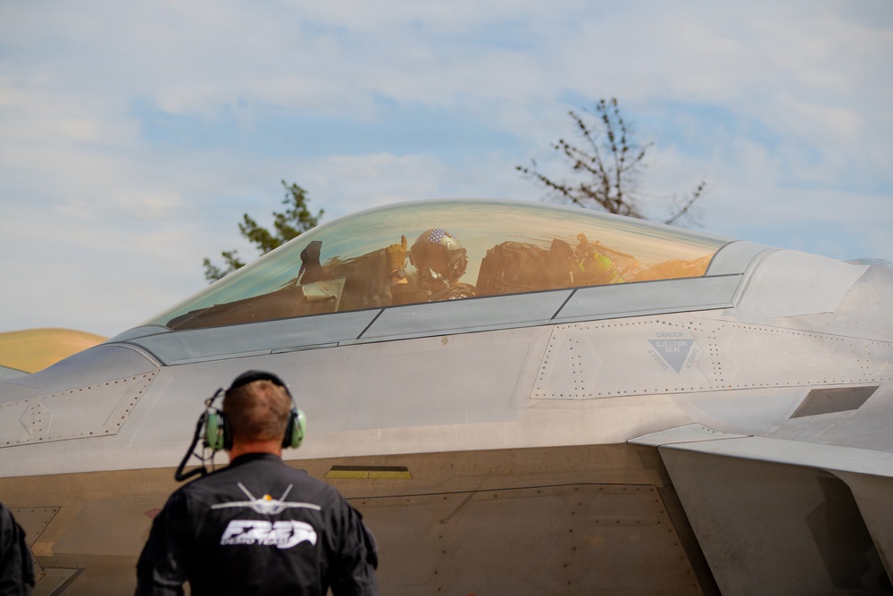 F-22 Raptor Aerial Demonstration Team performs at FIDAE 2024
