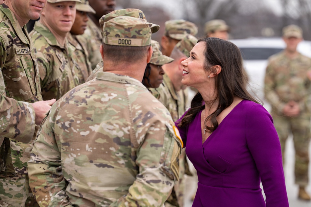 Alabama Guardsmen Meet Sen. Britt, Earn Promotions While Serving in D.C.