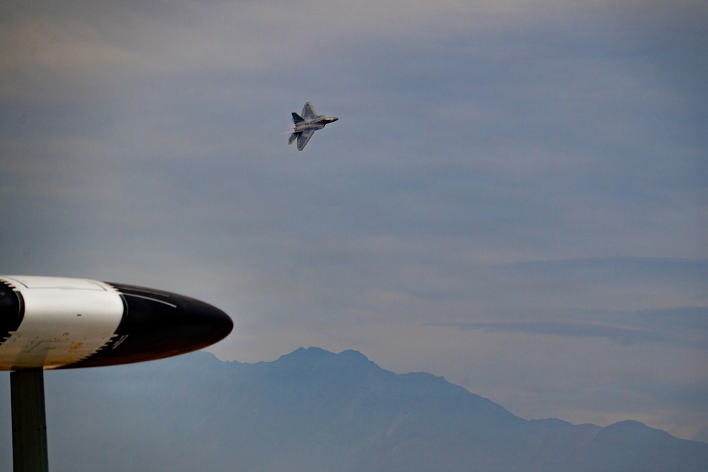 F-22 Raptor Aerial Demonstration Team performs at FIDAE 2024