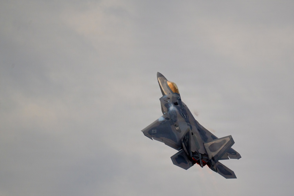 F-22 Raptor Aerial Demonstration Team performs at FIDAE 2024
