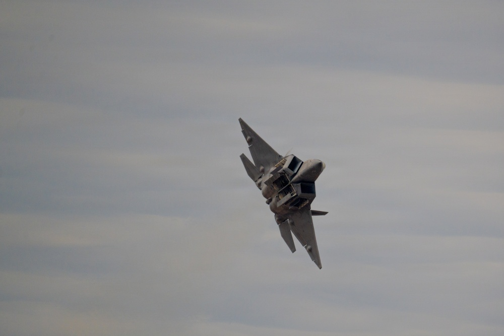 F-22 Raptor Aerial Demonstration Team performs at FIDAE 2024