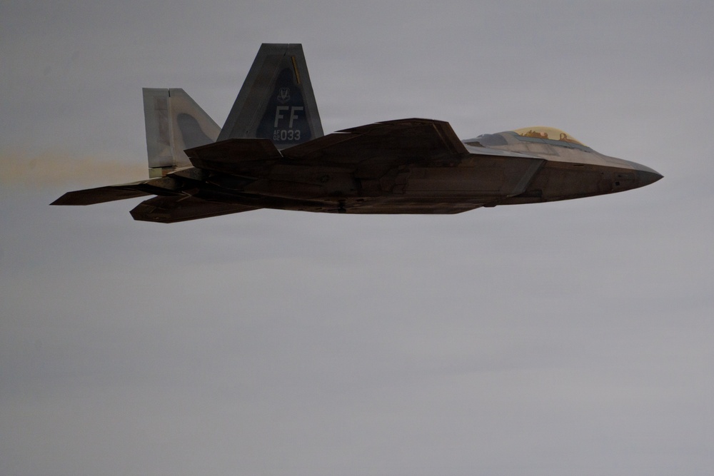F-22 Raptor Aerial Demonstration Team performs at FIDAE 2024