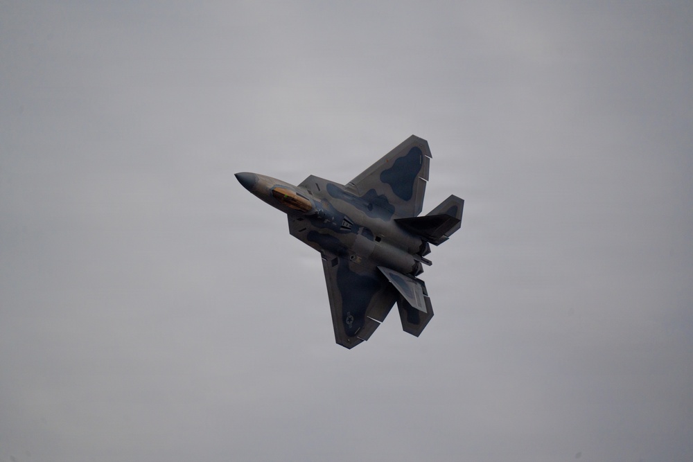 F-22 Raptor Aerial Demonstration Team performs at FIDAE 2024