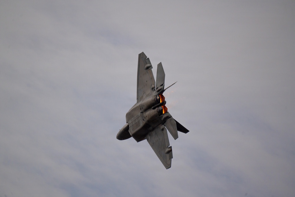 F-22 Raptor Aerial Demonstration Team performs at FIDAE 2024