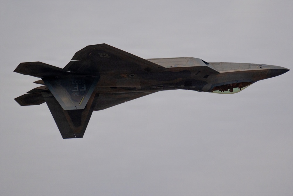 F-22 Raptor Aerial Demonstration Team performs at FIDAE 2024