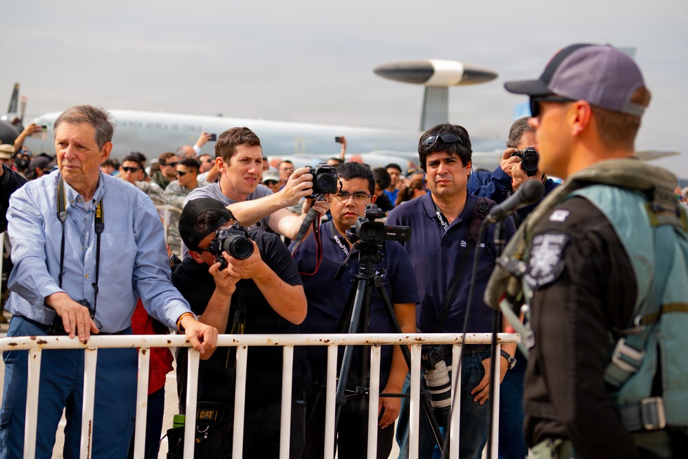 F-22 Raptor Aerial Demonstration Team performs at FIDAE 2024
