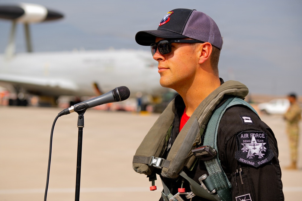 F-22 Raptor Aerial Demonstration Team performs at FIDAE 2024