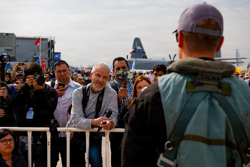 F-22 Raptor Aerial Demonstration Team performs at FIDAE 2024