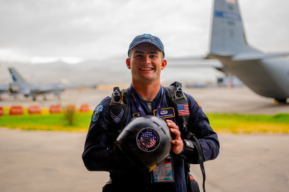 F-22 Raptor Aerial Demonstration Team performs at FIDAE 2024