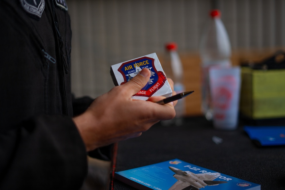 F-22 Raptor Aerial Demonstration Team performs at FIDAE 2024