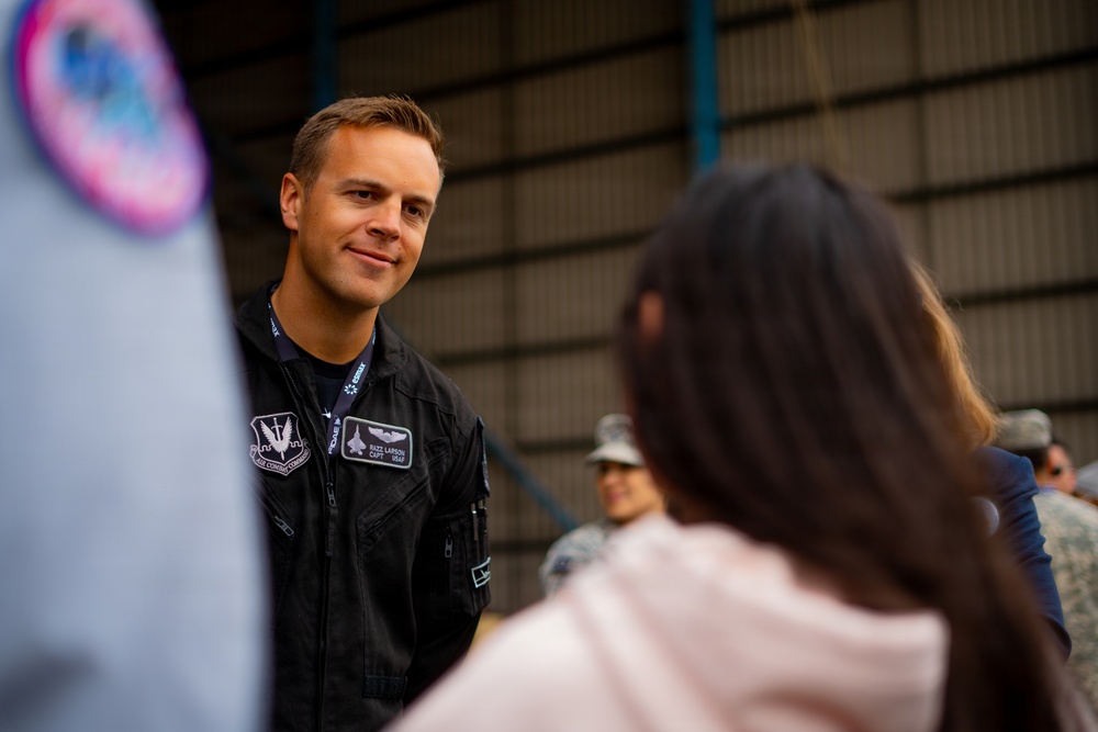 F-22 Raptor Aerial Demonstration Team performs at FIDAE 2024