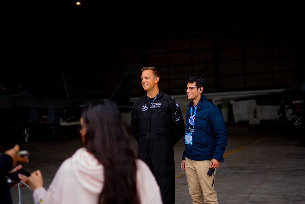 F-22 Raptor Aerial Demonstration Team performs at FIDAE 2024