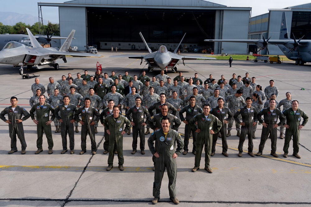 F-22 Raptor Aerial Demonstration Team performs at FIDAE 2024