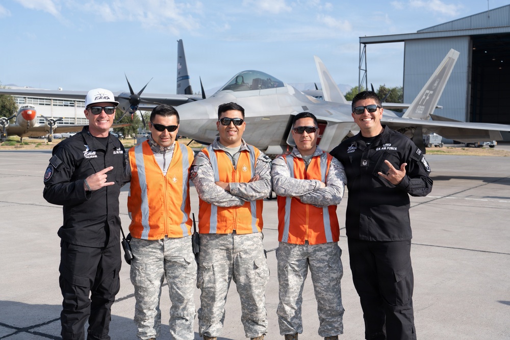 F-22 Raptor Aerial Demonstration Team performs at FIDAE 2024
