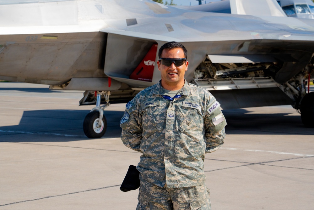 F-22 Raptor Aerial Demonstration Team performs at FIDAE 2024