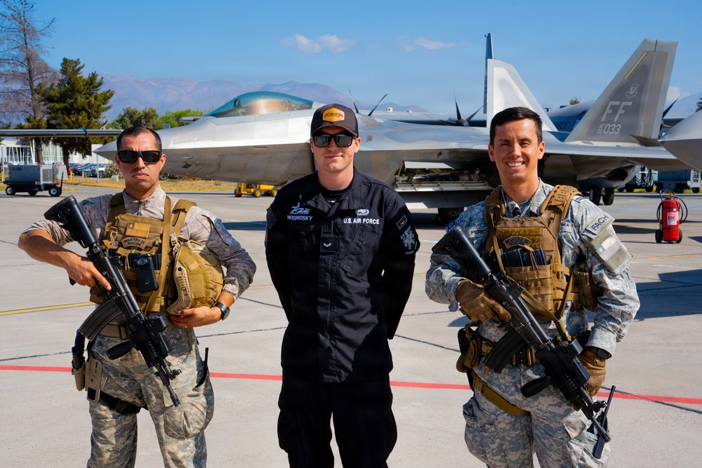 F-22 Raptor Aerial Demonstration Team performs at FIDAE 2024