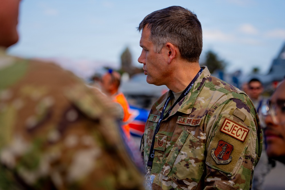 F-22 Raptor Aerial Demonstration Team performs at FIDAE 2024